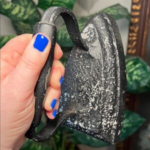 Antique Primitive Farmhouse Rustic Cast Iron Sad Iron Flat Iron Doorstop
